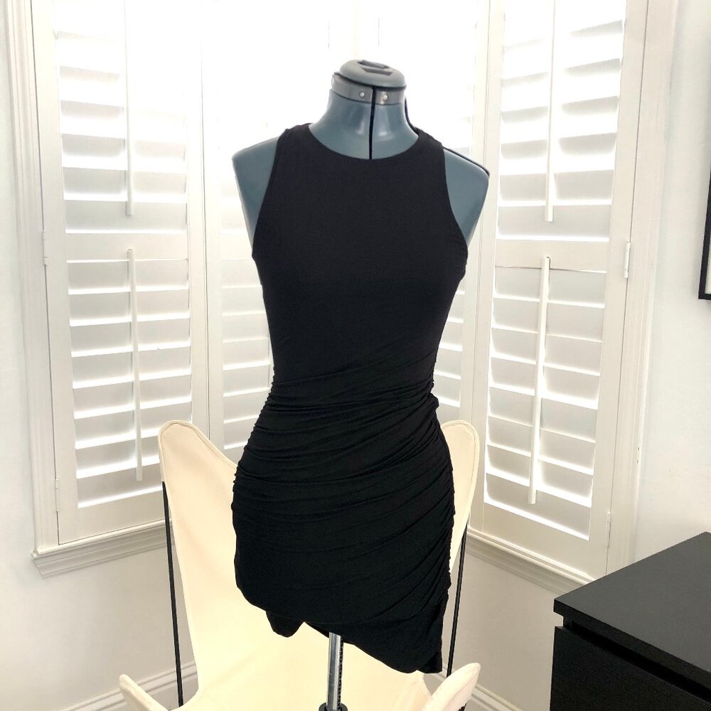 Lovers + Friends Black Asymmetrical Mini Dress, Size XS